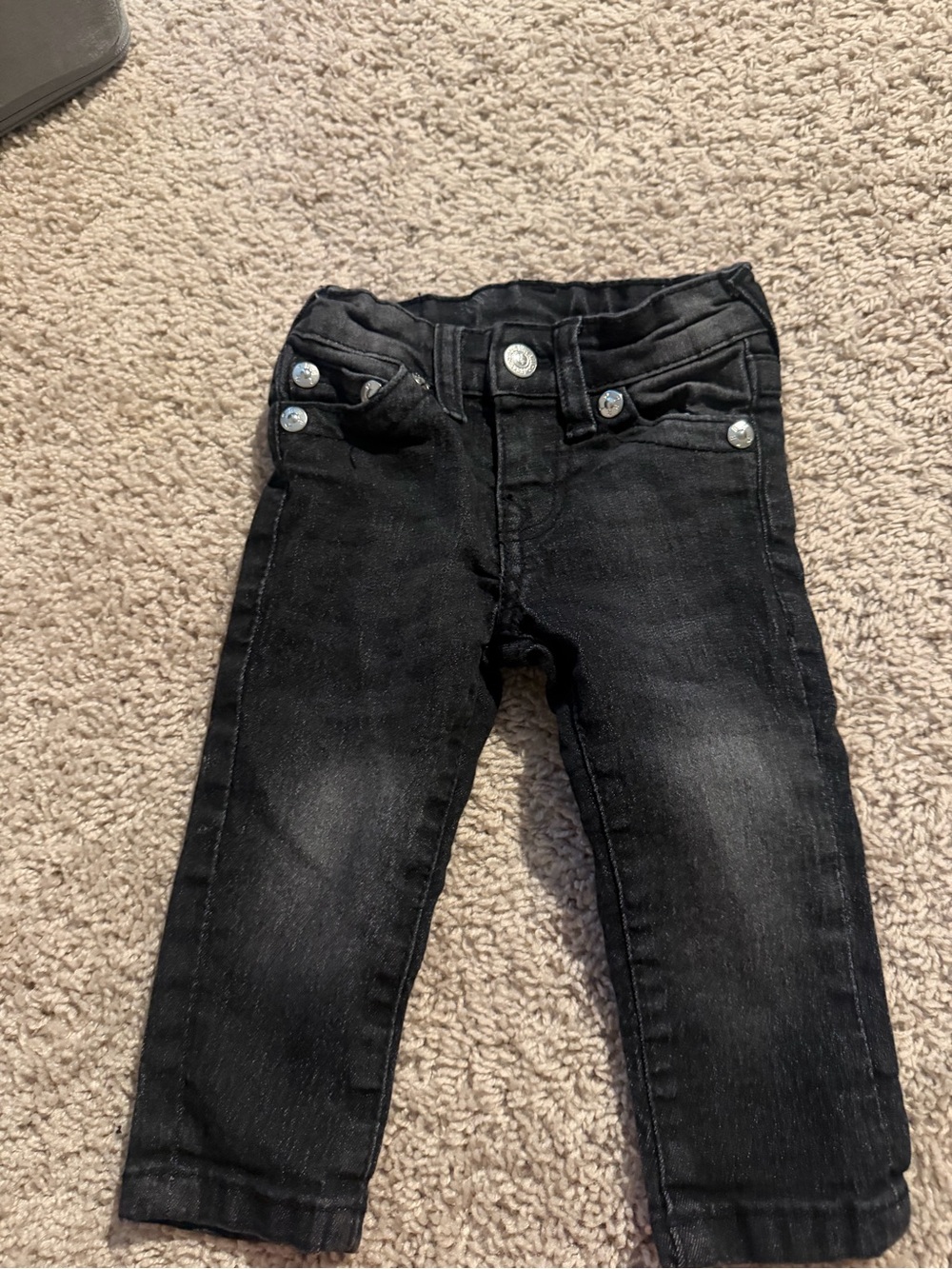 Toddler True Religion jeans Black Kids Denim Jeans with Silver Hardware